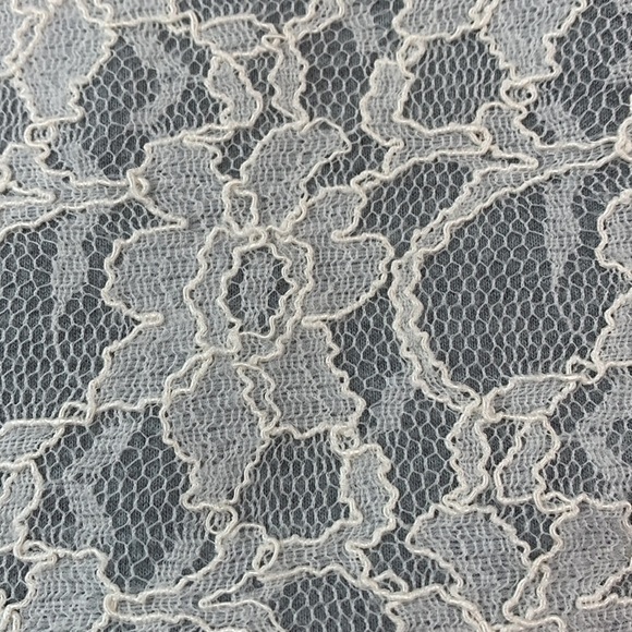 Vintage Brooks Brothers dove gray & lace back zip top elegant professional EUC - Picture 5 of 9